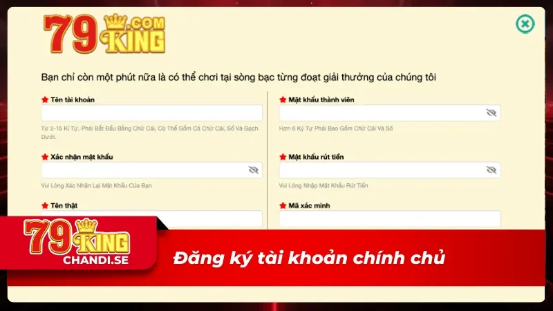 Khuyến Mãi 79king Gây Sốt Thị Trường Cá Cược Online 4 Đăng ký tài khoản chính chủ để nhận khuyến mãi 79king