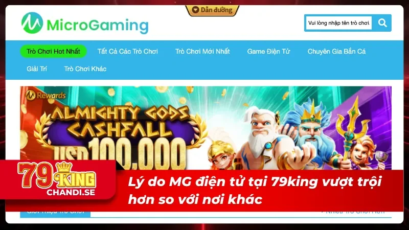 MC điện tử ở 79king chiếm ưu thế vượt trội hơn ở sân chơi khác 